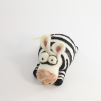 Wool Buddy Wool Zebra Toy